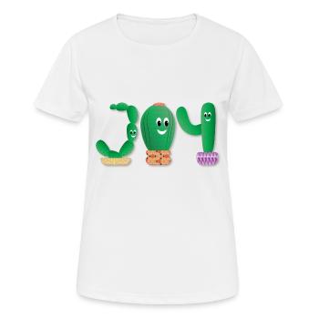 Joy cactus - Women's Breathable T-Shirt - white - Front - AI Model Female 172 dark (172cm)
