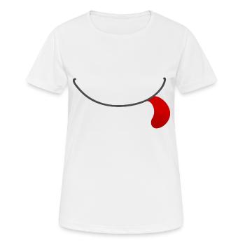 bouche - T-shirt respirant Femme - blanc - Devant - AI Model Female 172 dark (172cm)