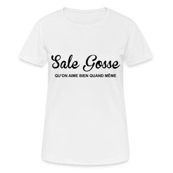 sale gosse cool cadeau sympa anniversaire garçon - T-shirt respirant Femme - blanc - Devant - AI Model Female 172 dark (172cm)