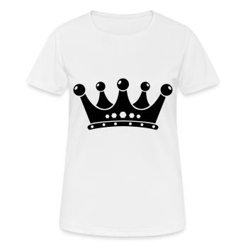 krone - Frauen T-Shirt atmungsaktiv - Weiß - Vorne - AI Model Female 172 dark (172cm)