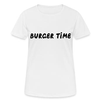 Burger Time - Frauen T-Shirt atmungsaktiv - Weiß - Vorne - AI Model Female 172 dark (172cm)