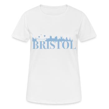 Bristol Angleterre capitale Skyline UK - T-shirt respirant Femme - blanc - Devant - AI Model Female 172 dark (172cm)