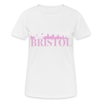 Bristol Angleterre capitale Skyline UK - T-shirt respirant Femme - blanc - Devant - AI Model Female 172 dark (172cm)