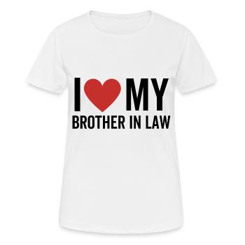 J’aime mon beau-frère - T-shirt respirant Femme - blanc - Devant - AI Model Female 172 dark (172cm)