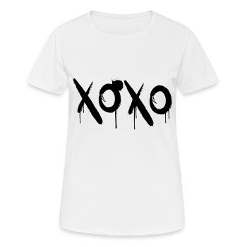 xoxo 1 - Frauen T-Shirt atmungsaktiv - Weiß - Vorne - AI Model Female 172 dark (172cm)