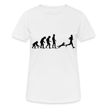Chien chien - T-shirt respirant Femme - blanc - Devant - AI Model Female 172 dark (172cm)
