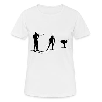 Biathlon - T-shirt respirant Femme - blanc - Devant - AI Model Female 172 dark (172cm)