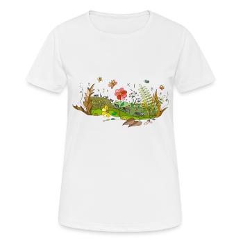 Wiese - Frauen T-Shirt atmungsaktiv - Weiß - Vorne - AI Model Female 172 dark (172cm)
