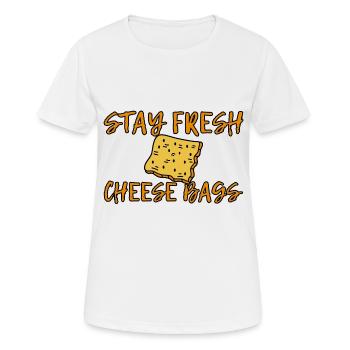 Sacs de fromage Stay Fresh 14 - T-shirt respirant Femme - blanc - Devant - AI Model Female 172 dark (172cm)