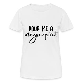 Gießen Sie mir ein Mega-Pint - Frauen T-Shirt atmungsaktiv - Weiß - Vorne - AI Model Female 172 dark (172cm)
