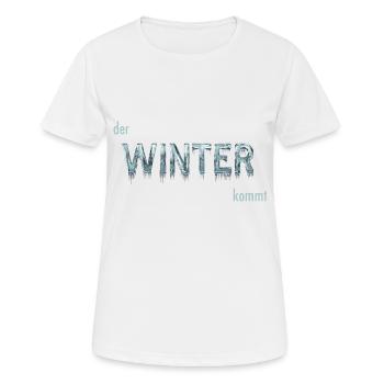 Hiver - T-shirt respirant Femme - blanc - Devant - AI Model Female 172 dark (172cm)