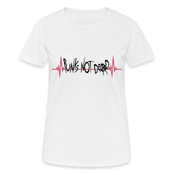 punks not dead Zitat - Frauen T-Shirt atmungsaktiv - Weiß - Vorne - AI Model Female 172 dark (172cm)