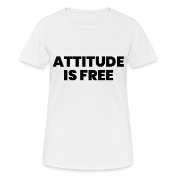 Attitude is free - Women's Breathable T-Shirt - white - Front - AI Model Female 172 dark (172cm)