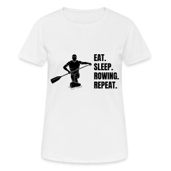 Rameurs drôles de club d’aviron rameur disant rameur - T-shirt respirant Femme - blanc - Devant - AI Model Female 172 dark (172cm)