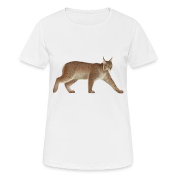 Lynx - Chat - Famille de chats - Animaux - Faune - T-shirt respirant Femme - blanc - Devant - AI Model Female 172 dark (172cm)