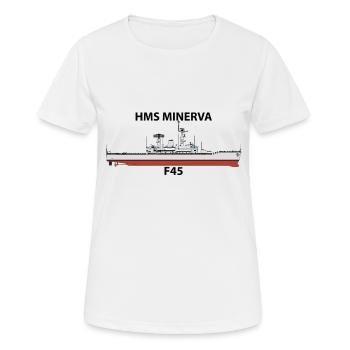 HMS MINERVA - LEANDER ORIG - T-shirt respirant Femme - blanc - Devant - AI Model Female 172 dark (172cm)