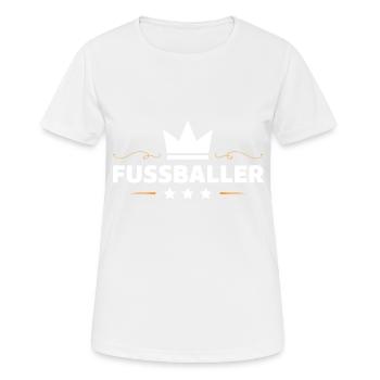 Fussballer Fussball Spieler - Frauen T-Shirt atmungsaktiv - Weiß - Vorne - AI Model Female 172 dark (172cm)