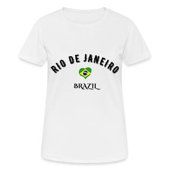 Rio de Janeiro brazil - T-shirt respirant Femme - blanc - Devant - AI Model Female 172 dark (172cm)