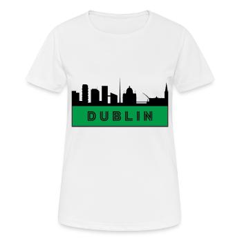Ville de Dublin - Irlande - T-shirt respirant Femme - blanc - Devant - AI Model Female 172 dark (172cm)