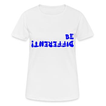 être différent - T-shirt respirant Femme - blanc - Devant - AI Model Female 172 dark (172cm)