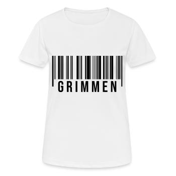 Grimmen Strichcode - Frauen T-Shirt atmungsaktiv - Weiß - Vorne - AI Model Female 172 dark (172cm)