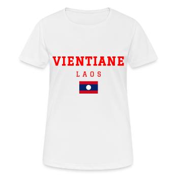 Vientiane Laos - Women's Breathable T-Shirt - white - Front - AI Model Female 172 dark (172cm)