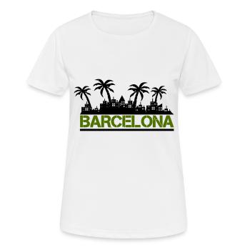 Barcelone - T-shirt respirant Femme - blanc - Devant - AI Model Female 172 dark (172cm)