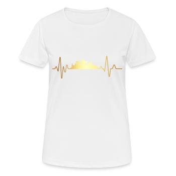 Heartbeat Marseille - Frauen T-Shirt atmungsaktiv - Weiß - Vorne - AI Model Female 172 dark (172cm)