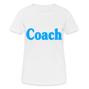 Trainer Training Sport Sportler Verein Team - Frauen T-Shirt atmungsaktiv - Weiß - Vorne - AI Model Female 172 dark (172cm)