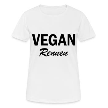 Marathon Running Jogging - Frauen T-Shirt atmungsaktiv - Weiß - Vorne - AI Model Female 172 dark (172cm)