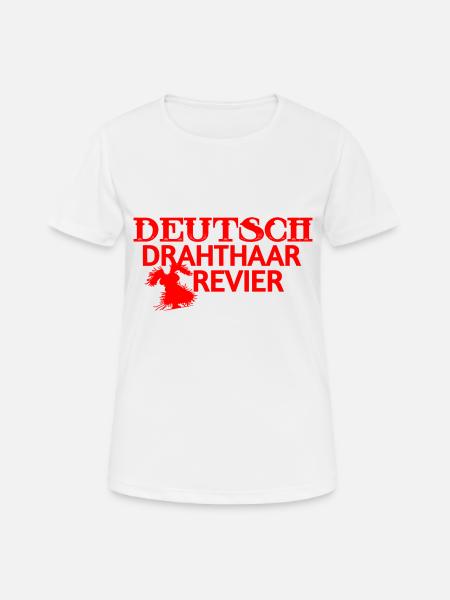 Deutsch Drahthaar - Frauen T-Shirt atmungsaktiv - Weiß