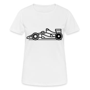 F1-Rennwagen - Frauen T-Shirt atmungsaktiv - Weiß - Vorne - AI Model Female 172 dark (172cm)