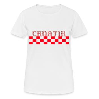 Kroatien hrvatska kroatien hrv hr zagreb geteilt - Frauen T-Shirt atmungsaktiv - Weiß - Vorne - AI Model Female 172 dark (172cm)