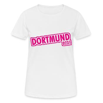 Dortmund - 0231 - Indicatif Régional - T-shirt respirant Femme - blanc - Devant - AI Model Female 172 dark (172cm)