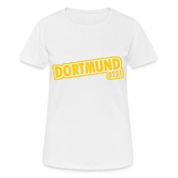 Dortmund - 0231 - Indicatif Régional - T-shirt respirant Femme - blanc - Devant - AI Model Female 172 dark (172cm)