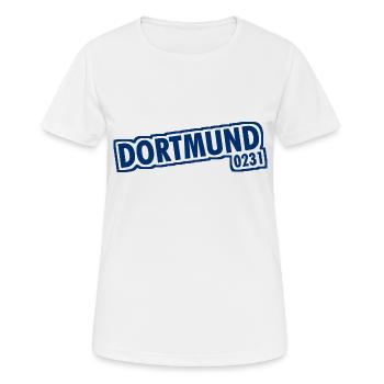 Dortmund - 0231 - Indicatif Régional - T-shirt respirant Femme - blanc - Devant - AI Model Female 172 dark (172cm)