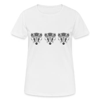 badger badger badger mandala - Women's Breathable T-Shirt - white - Front - AI Model Female 172 dark (172cm)