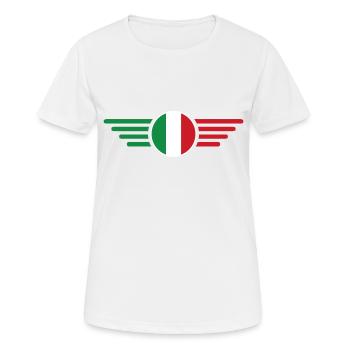 Ich liebe Italien Eleganz Stil Design T-Shirt - Frauen T-Shirt atmungsaktiv - Weiß - Vorne - AI Model Female 172 dark (172cm)