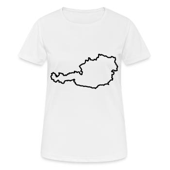 Autriche - T-shirt respirant Femme - blanc - Devant - AI Model Female 172 dark (172cm)