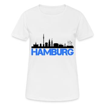 Horizon de Hambourg - T-shirt respirant Femme - blanc - Devant - AI Model Female 172 dark (172cm)
