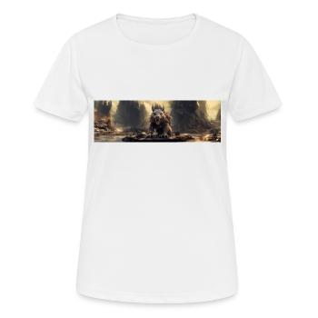 Apokalypse Welt nach der Menschheit Riesen-Eichhörnchen - Frauen T-Shirt atmungsaktiv - Weiß - Vorne - AI Model Female 172 dark (172cm)