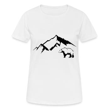 Monts Bear - T-shirt respirant Femme - blanc - Devant - AI Model Female 172 dark (172cm)