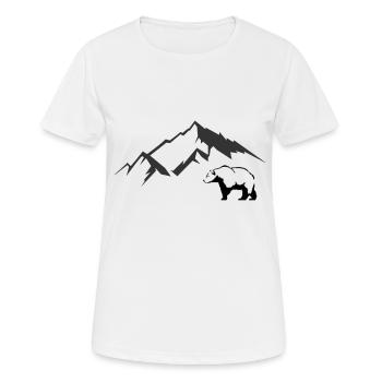 Monts Bear - T-shirt respirant Femme - blanc - Devant - AI Model Female 172 dark (172cm)