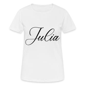 Julia Name - Women's Breathable T-Shirt - white - Front - AI Model Female 172 dark (172cm)