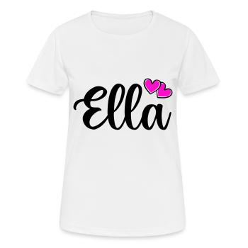 ella name - Frauen T-Shirt atmungsaktiv - Weiß - Vorne - AI Model Female 172 dark (172cm)