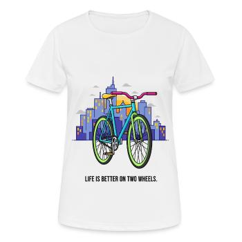 Life is better on two Wheels - Women's Breathable T-Shirt - white - Front - AI Model Female 172 dark (172cm)