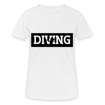 Diving with black background - Frauen T-Shirt atmungsaktiv - Weiß - Vorne - AI Model Female 172 dark (172cm)