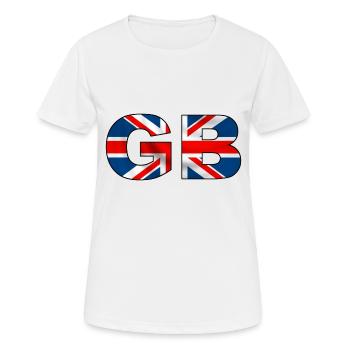 GB Union Jack - T-shirt respirant Femme - blanc - Devant - AI Model Female 172 dark (172cm)