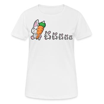 Rabbits - Women's Breathable T-Shirt - white - Front - AI Model Female 172 dark (172cm)