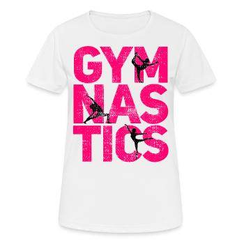 gymnastics - Women's Breathable T-Shirt - white - Front - AI Model Female 172 dark (172cm)